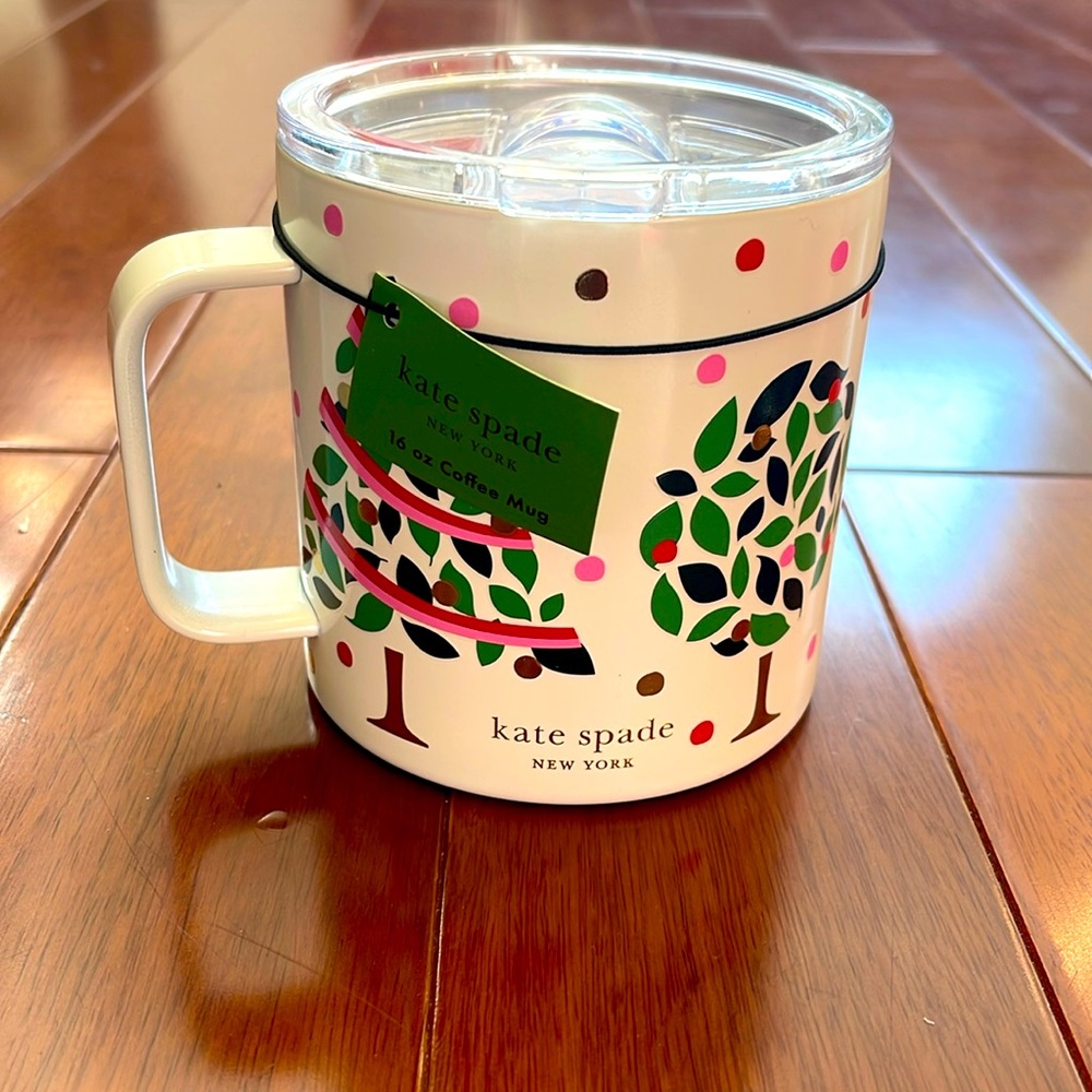 Kate Spade Holiday 16oz Travel Coffee Mug with Lid